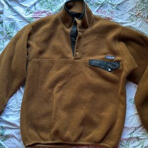 Rare Vintage Brown Patagonia fleece pullover jacket, size small